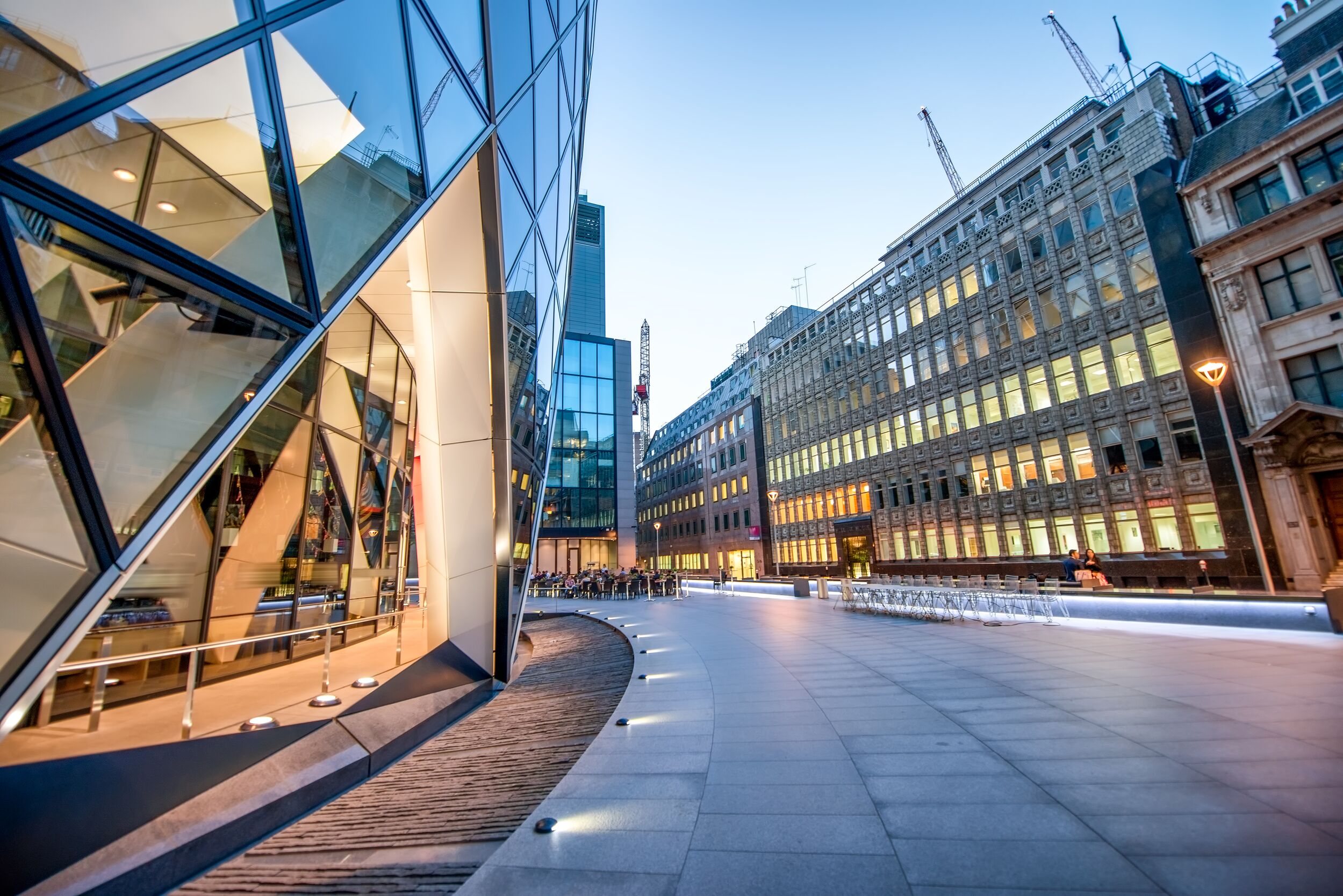 Modern skyline of London.